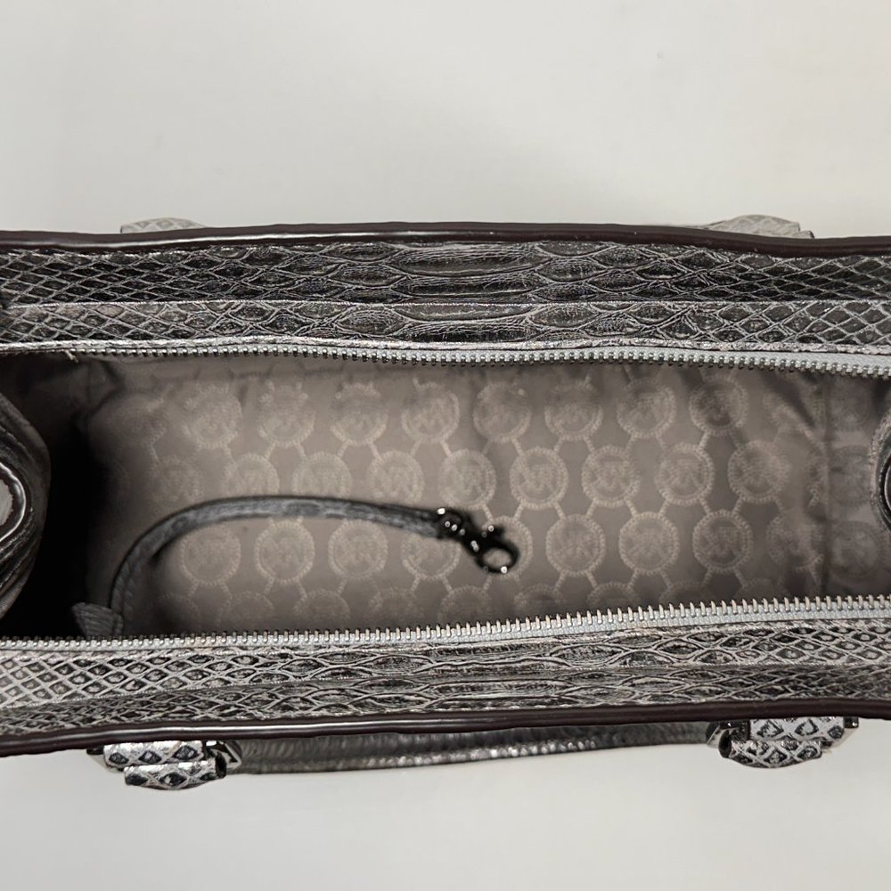 Michael Kors Selma Silver Python Leather Shoulder… - image 6